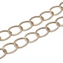 Catena alluminio oro ondulata diamantata 24x17 mm conf. 50 cm