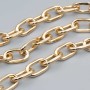 Catena alluminio oro ovale 20x12 mm conf. 50 cm