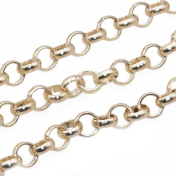 Catena alluminio rolò 8 mm oro conf. 1 mt