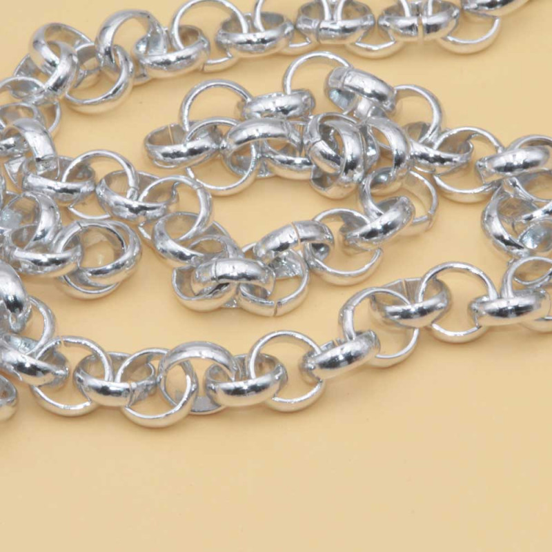 Catena alluminio rolò argento 8 mm conf.1 mt (rol-all201) - pietreeminuterie.com