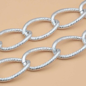 Catena in alluminio 28x17.5 mm conf. 50 cm