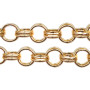 Catena in alluminio oro doppia maglia 5.5 mm 1 mt