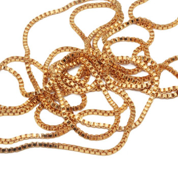 Catena in alluminio oro veneziana 2,5 mm pacco 1 metro