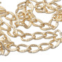 Catene in alluminio ondulata intagliata 15x10 mm oro 50 cm