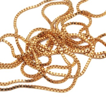Catena in alluminio oro veneziana 2,5 mm pacco 1 metro