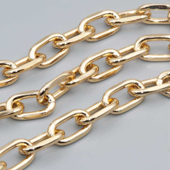 Catena alluminio oro ovale 20x12 mm conf. 50 cm