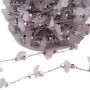 Catena ottone con chips pietre dure quarzo pacco 50 cm