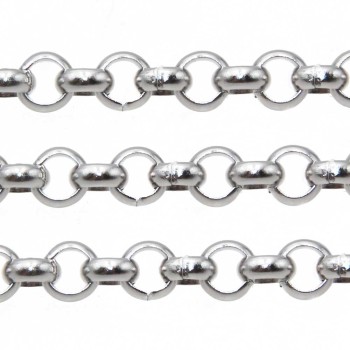 Catena rolò 6 mm acciaio pacco 1 metro