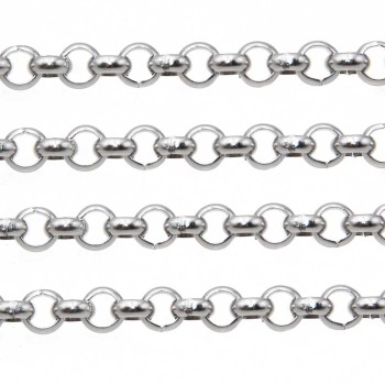 Catena rolò 3 mm acciaio pacco 1 metro