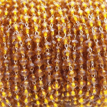 Catena rosario cristalli ambra 2.7 mm pacco da 50 cm