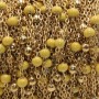 Catena acciaio oro pallina smaltata gialla 50 cm