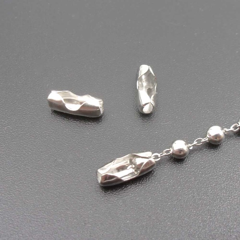 Catena acciaio palline alternate tonde 3 mm 1 mt (gt00pp099) - pietreeminuterie.com