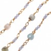 Catena oro con barilotti colorati di agata 50 cm (agt-bari-2) - pietreeminuterie.com