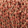 Catena pietre dure polvere 6 mm di stelle filo oro pacco 50 cm