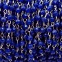 Catena rosario in ottone cristalli blu 2 mm pacco 50 cm