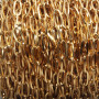 Catena in acciaio ovale 12.5x6 mm oro rotolo 10 mt