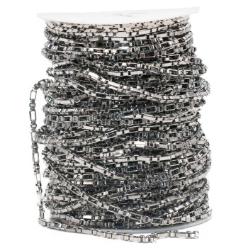 Rotolo 10 mt Catena in acciaio maglia rettangolare 6x2.5 mm quadrata 2.5 mm