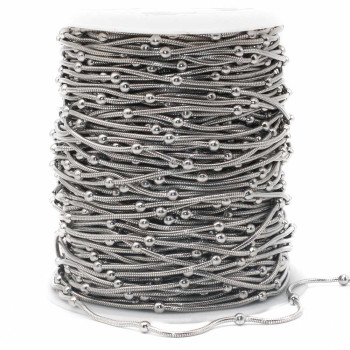 Rotolo 10 mt Catene in acciaio serpentina a palline 2 mm 