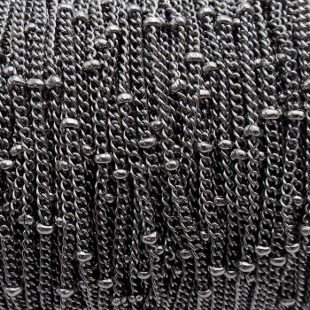 Catena pallina maglia schiacciata 1.4 mm 1 mt