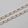 Catena acciaio oro smaltata bianca 10x4 mm conf. 50 cm (cat-sm014) - pietreeminuterie.com