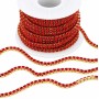 Catena tennis acciaio oro rubino 2 mm conf. 50 cm