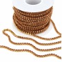 Catena tennis acciaio oro grigi 2 mm conf. 50 cm