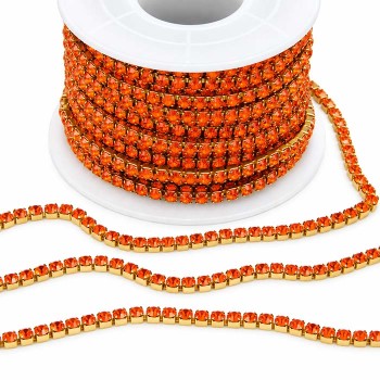 Catena tennis acciaio oro arancio 2 mm conf. 50 cm