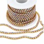Catena tennis acciaio oro multicolor 2 mm conf. 50 cm