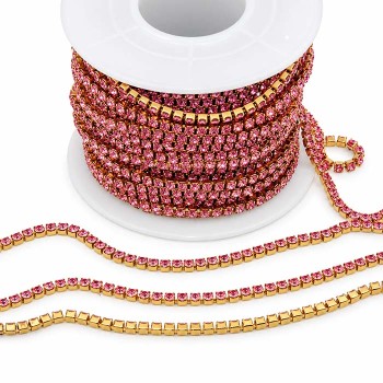 Catena tennis acciaio oro 2 mm conf. 50 cm