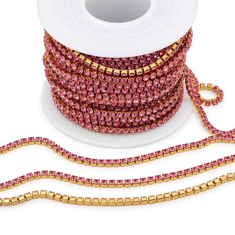 Catena tennis acciaio oro 2 mm conf. 50 cm Catena tennis acciaio oro 2 mm conf. 50 cm