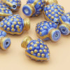 Anfora siciliana 18.4x13.5 mm forata blu oro 1 pezzo (anfx1a22) - pietreeminuterie.com