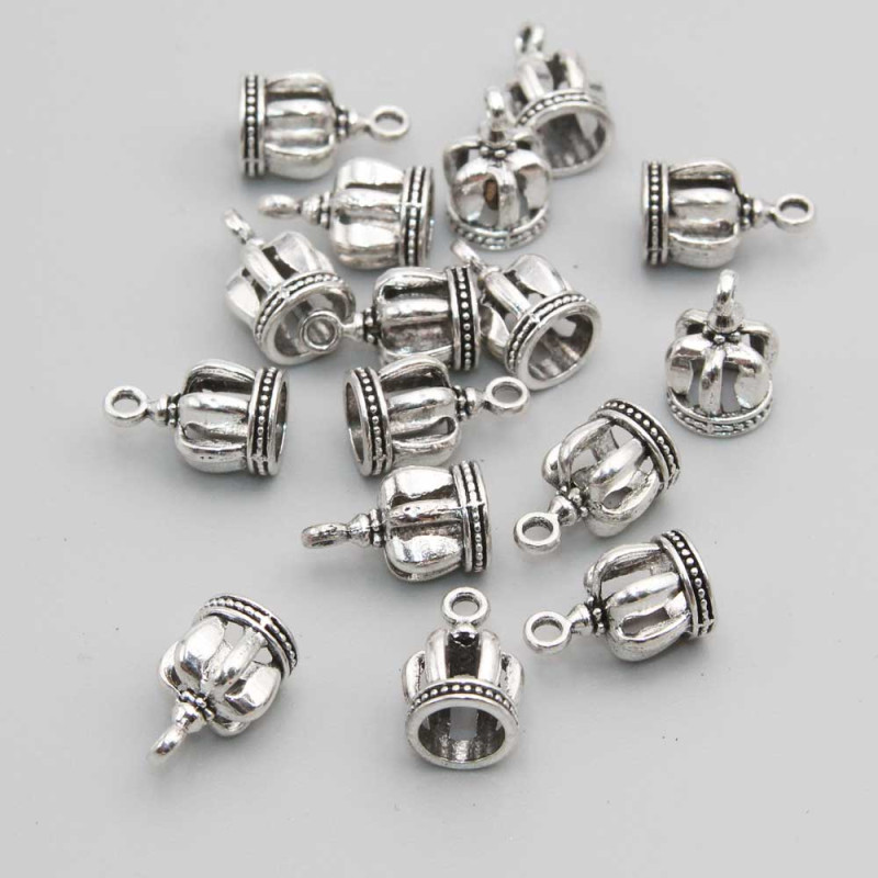 Charms corona 13x8 mm pacco 25 pz (rona1419z) - pietreeminuterie.com