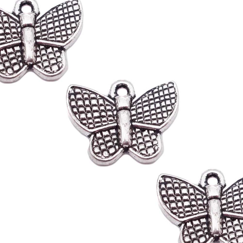 Charms farfalla 13x17 mm pacco da 10 pezzi (facc72pl) - pietreeminuterie.com
