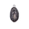 Charms religiosi marrone e argento 23.6x11 mm 1 pezzo (c1054) - pietreeminuterie.com