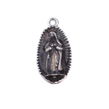 Charms religiosi marrone e argento 23.6x11 mm 1 pezzo