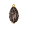 Charms religiosi marrone e oro 23.6x11 mm 1 pezzo (c1050) - pietreeminuterie.com