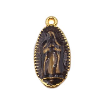 Charms religiosi marrone e oro 23.6x11 mm 1 pezzo