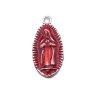 Charms religiosi rosso e argento 23.6x11 mm 1 pezzo (c1052) - pietreeminuterie.com