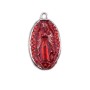 Charms religiosi rosso e argento 24.2x14 mm 1 pezzo
