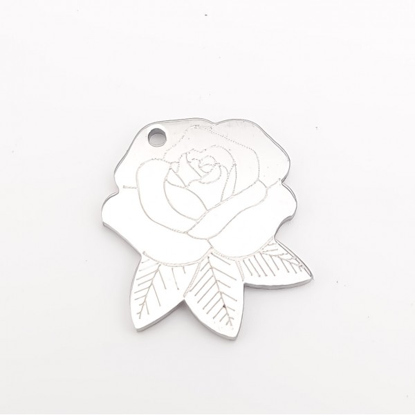 Charms Acciaio Ingrosso | Pacco ingrosso charms rosa 14.8x12 mm 10 pezzi - fbcy1