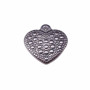 charms cuore 3d in acciaio 16 mm pacco 1 pezzo
