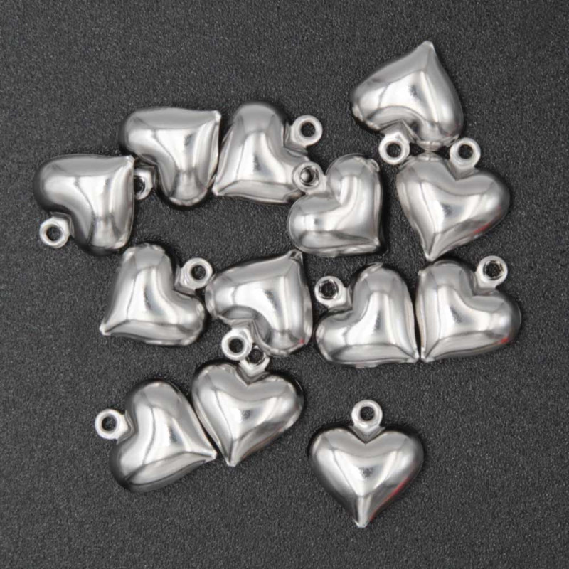 Charms in acciaio cuore 10 mm conf. 4 pz - 40ph1-2 - pietreeminuterie.com Charms in acciaio cuore 10 mm conf. 4 pz (40ph1-2) - pietreeminuterie.com