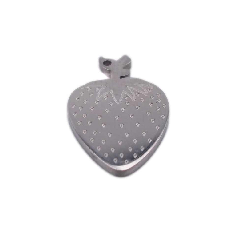 Charms in acciaio fragola 14.9x10.5 mm 2 pz - fbc1cc - pietreeminuterie.com Charms in acciaio fragola 14.9x10.5 mm 2 pz (fbc1cc) - pietreeminuterie.com