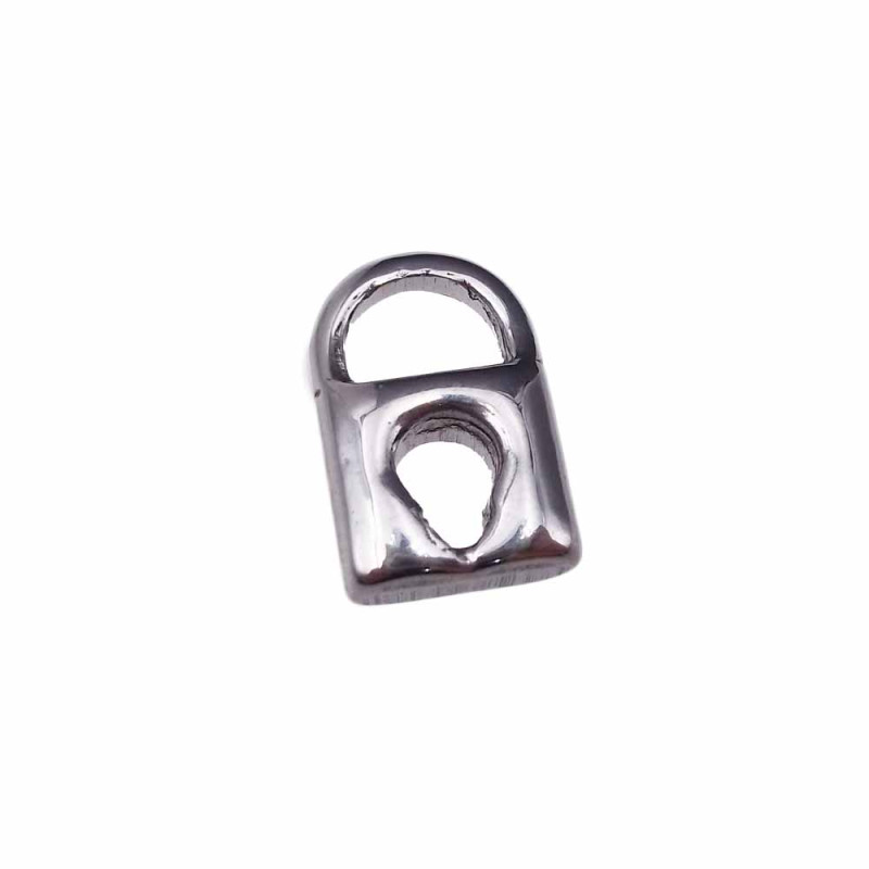 charms lucchetto 3d in acciaio 14.8 mm pacco 1 pezzo (kjasgd78) - pietreeminuterie.com