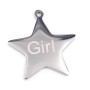 Charms stella acciaio doppia lucidatura 1 pz