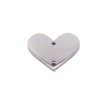 Connettore cuore in acciaio 12.6x14.8 mm pacco 1 pezzo