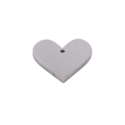 Charms in acciaio cuore 14.8x13 mm 2 pz