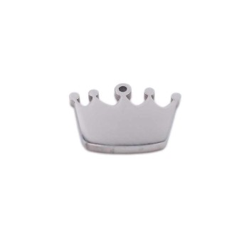 Pacco ingrosso Charms in acciaio coroncina 12x9 mm pacco 10 pz Pacco ingrosso Charms in acciaio coroncina 12x9 mm pacco 10 pz