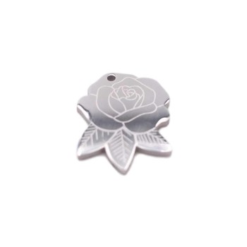 Charms in acciaio rosa 14.8x12 mm 2 pz