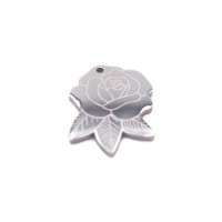 Pacco ingrosso charms rosa 14.8x12 mm 10 pezzi